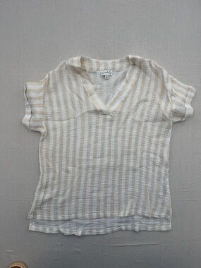 Wonderly Cream Gauze Textured Blouse